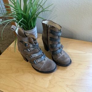 Freebird by Steven Brown Ankle Boots with Buckle Straps